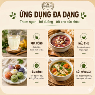 Bột Sắn Dây Naturien 500g, Bột Sắn Dây Nguyên Chất Thanh Nhiệt Đẹp Da Tốt Cho Sức Khỏe