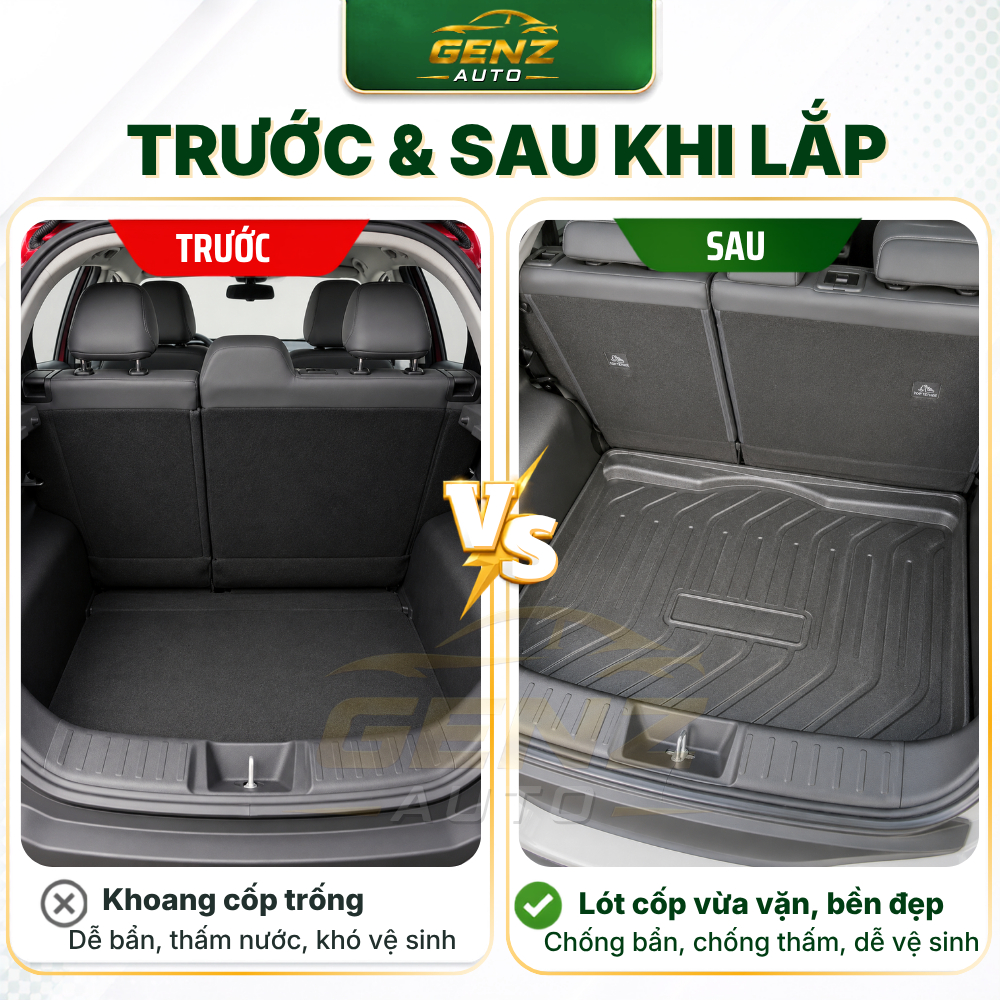 Lót cốp Chevrolet Trailblazer 2018-Nay - Nhựa dẻo TPO Không mùi, Chuẩn khít form xe, Chống thấm nước