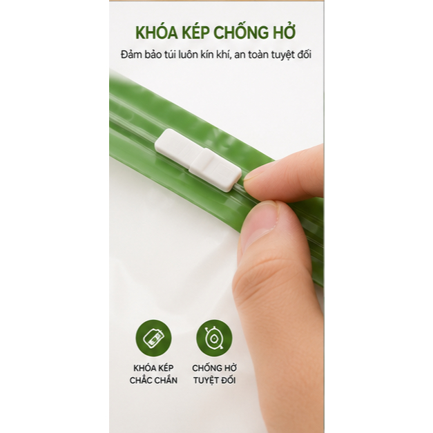 ✨Túi hút chân không Dreamer Green kèm máy bơm điện mini tiết kiệm 80% không gian chống ẩm đựng chăn ga quần áo mùa