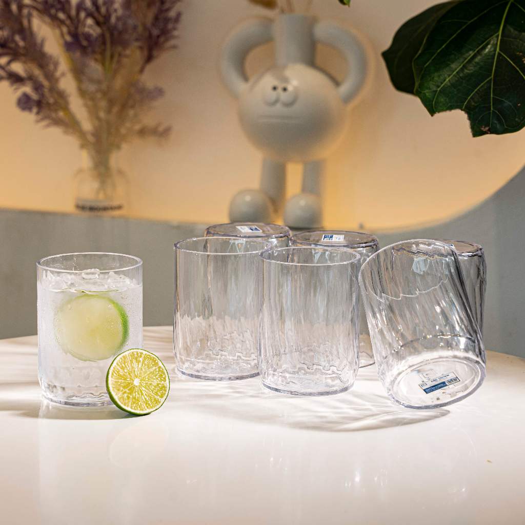 Bộ 6 Cốc Tritan NC Plastic 280ml BPA Free - Đạt Kiểm Định SGS, QCVN 12-1:2011/BYT, Chịu Nhiệt 100°C