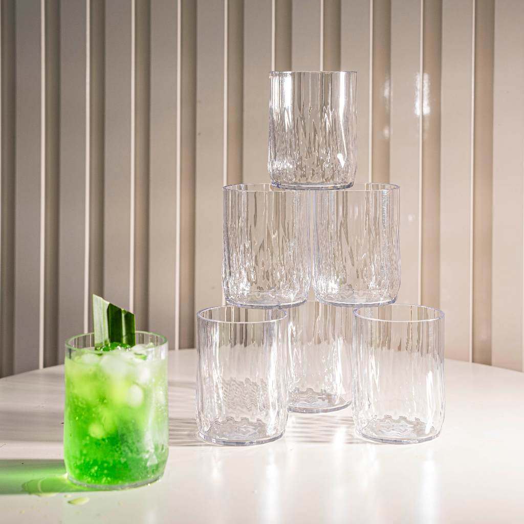 Bộ 6 Cốc Tritan NC Plastic 280ml BPA Free - Đạt Kiểm Định SGS, QCVN 12-1:2011/BYT, Chịu Nhiệt 100°C