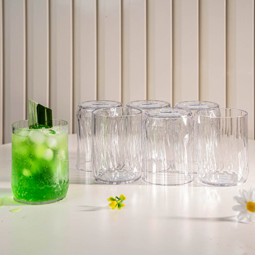 Bộ 6 Cốc Tritan NC Plastic 280ml BPA Free - Đạt Kiểm Định SGS, QCVN 12-1:2011/BYT, Chịu Nhiệt 100°C