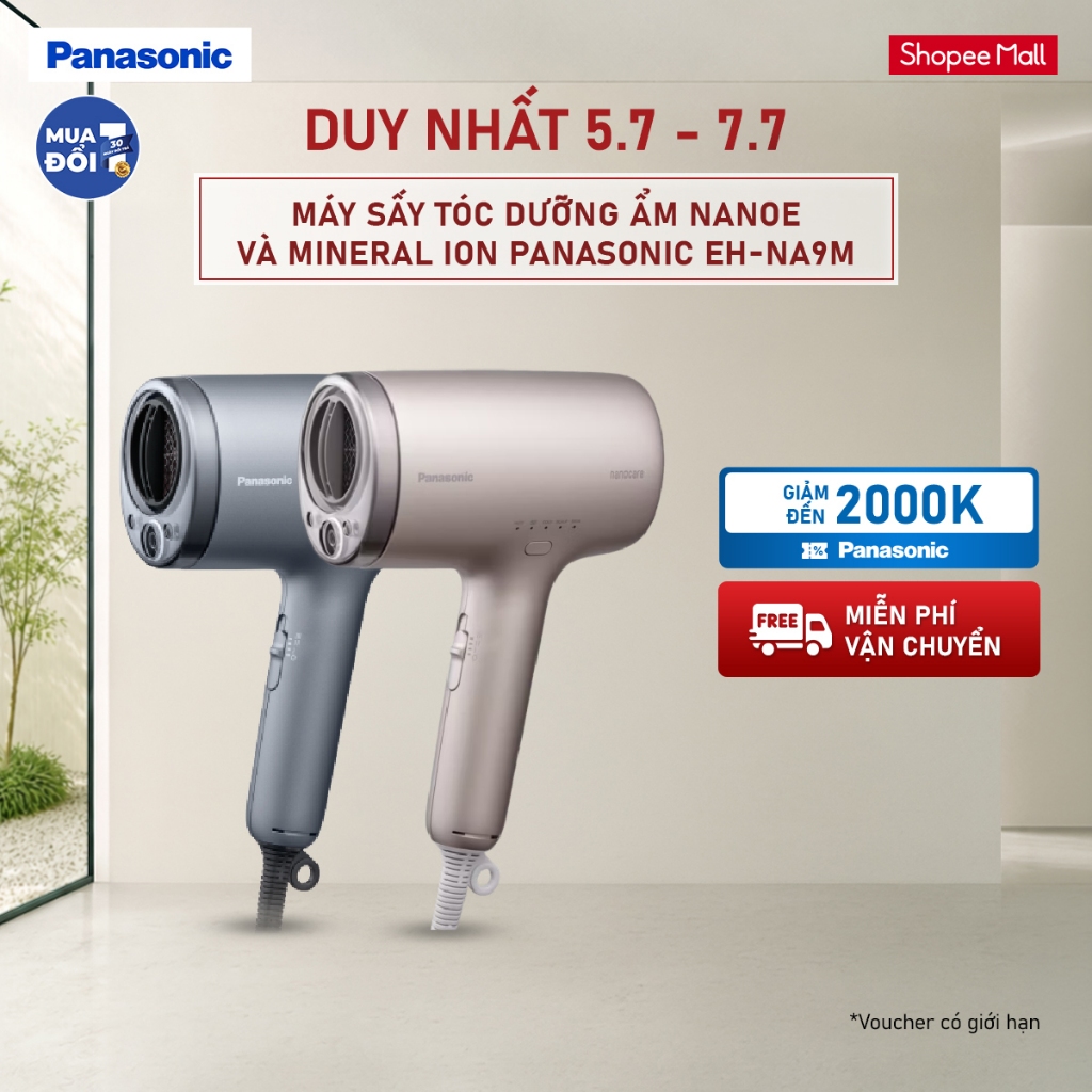 Máy sấy tóc dưỡng ẩm nanoe và mineral Ion Panasonic EH-NA9M