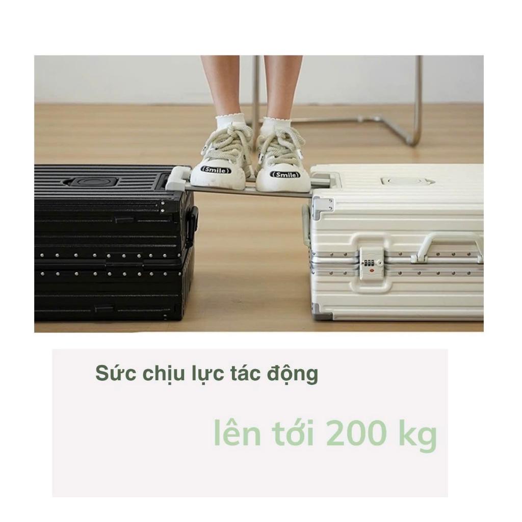 [TẶNG QUÀ] VALI KHUNG NHÔM KHOÁ SẬP CAO CẤP CÓ KHAY ĐỰNG CỐC Ổ USB KHOÁ BẢO MẬT TSA BÁNH XOAY 360 ĐỘ ĐỔI ĐƯỢC MẬT KHẨU