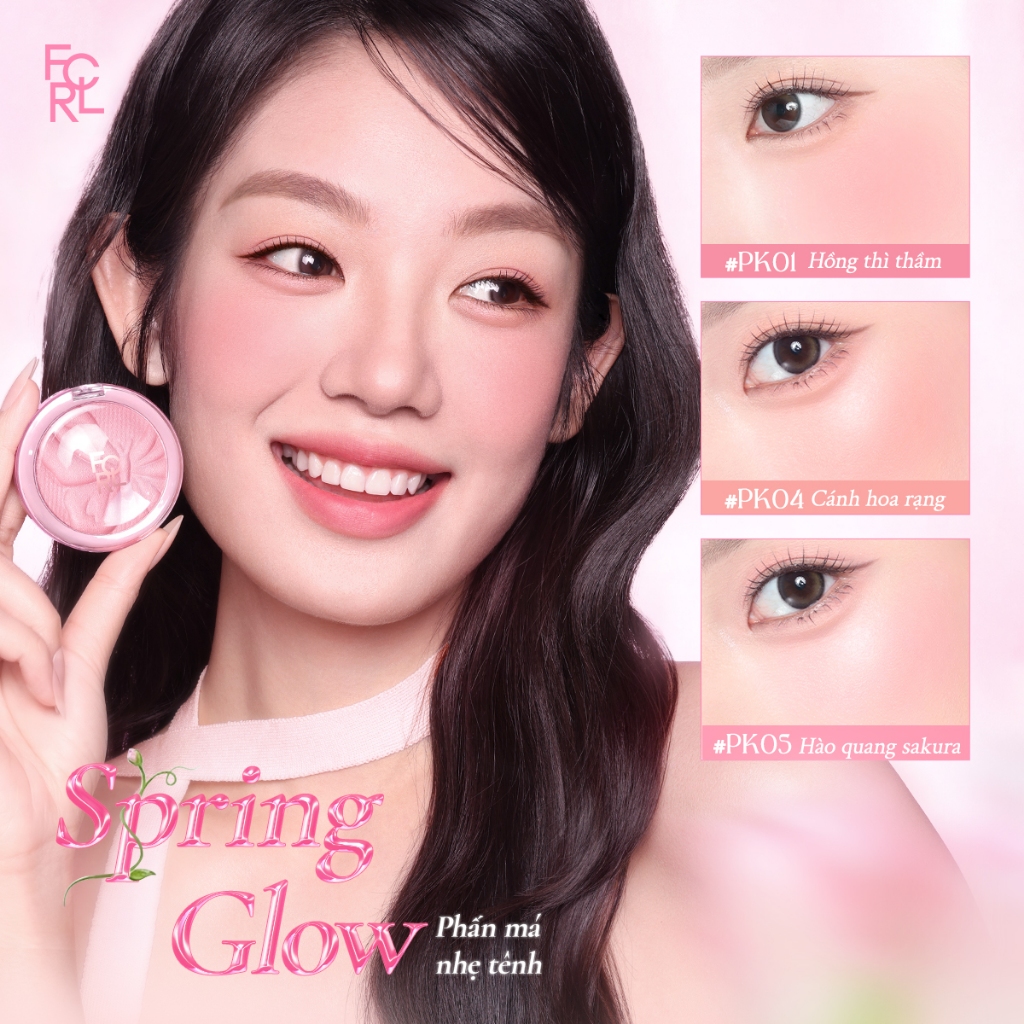 [NEW] Focallure Spring Glow Phấn Má Hồng Hiệu Ứng Mịn Lì Tự Nhiên