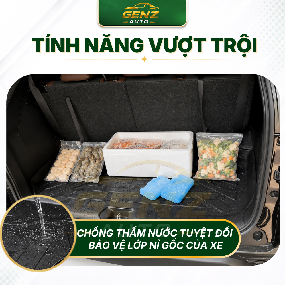 Lót cốp Toyota Avanza 2018 - Nay - Nhựa dẻo TPO Không mùi, Chuẩn khít form xe, Chống thấm nước
