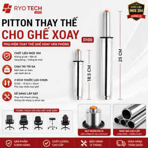Piston ghế/ Ben hơi ghế xoay văn phòng D100 D120 D160 INOX KHÔNG GỈ, ghế văn phòng, Piston hàng loại 1 chất lượng cao
