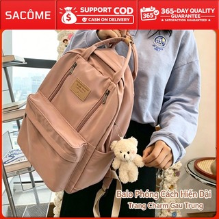 🔥🚀Balo Nữ Hàn Quốc Màu Trơn Basic，Màu Trơn Đơn Giản, Phù Hợp Học Sinh Cấp 3 Đại Học.1199