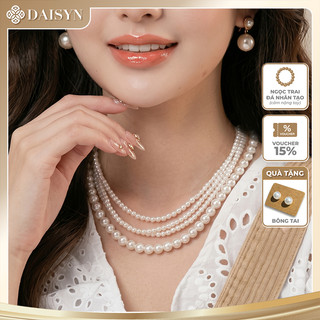 [ DAISYN ] N404 vòng cổ hạt Trai, dây chuyền hạt ngọc nhân tạo đá dây chuyền choker 4 dây hạt nhiều kích cỡ cho nữ