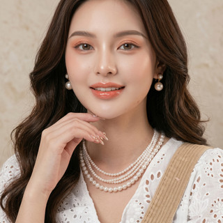 [ DAISYN ] N404 vòng cổ hạt Trai, dây chuyền hạt ngọc nhân tạo đá dây chuyền choker 4 dây hạt nhiều kích cỡ cho nữ