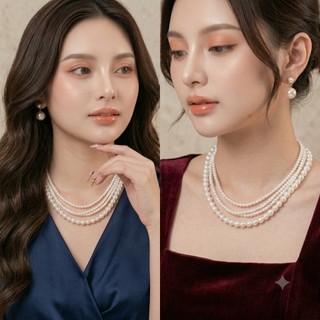 [ DAISYN ] N404 vòng cổ hạt Trai, dây chuyền hạt ngọc nhân tạo đá dây chuyền choker 4 dây hạt nhiều kích cỡ cho nữ