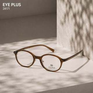 Kính Cận Dáng Oval Nam Nữ 28171 Eye Plus Gọng Kính Nhựa Nguyên Chất Chống Ánh Sáng Xanh Thời Trang