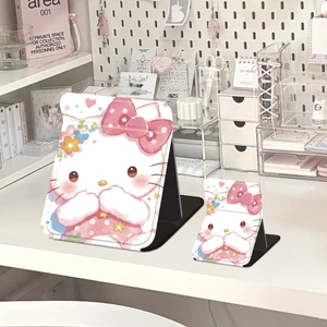 Gương Cầm Tay Gương Trang Điểm Gương Để Bàn Bọc Da Cao Cấp Hello Kitty Hoạt Hình Dễ Thương MUN STORE GUONGSAN19