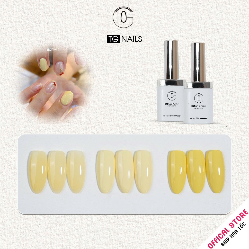 Sơn gel tone vàng thương hiệu TG - sáng da hot trend mùa hè