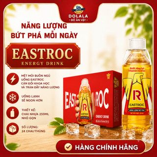 Nước tăng lực Eastroc thùng 24chai*500ml kèm cốc nhựa (Bản tiếng Việt/Trung)
