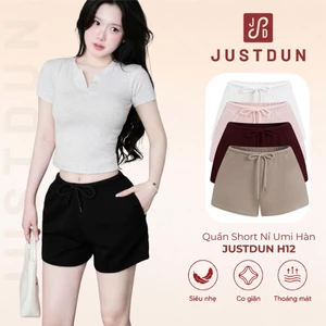 Quần Short Nỉ Umi Hàn Mịn Mát Mùa Hè Basic Nhiều Màu JUSTDUN - H12