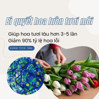 50 Gói dưỡng hoa tươi lâu Bambi cho hoa cắt cành, giúp hoa nở bông to - Hàng chính hãng