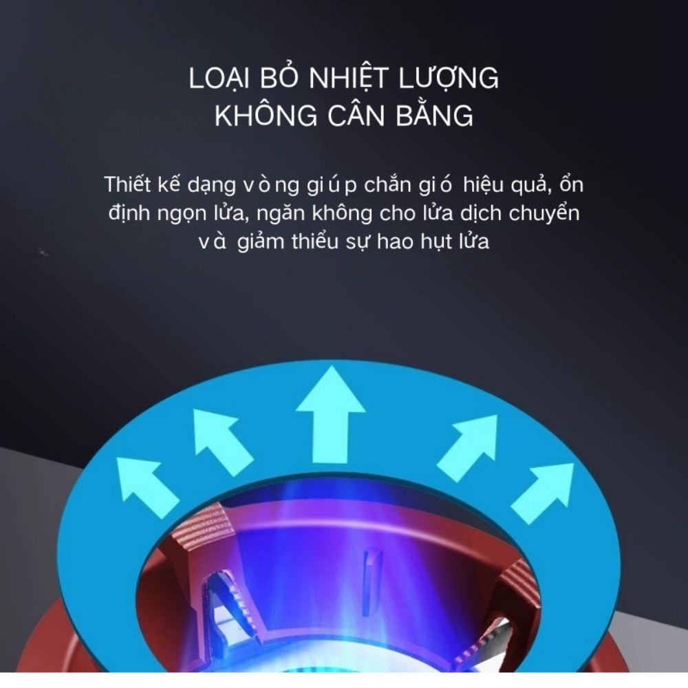 Kiềng gang cao cấp chắn gió tụ lửa, tiết kiệm gas đa năng cho bếp ga dương mặt kính