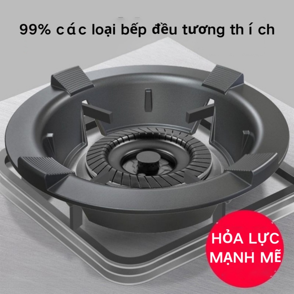 Kiềng gang cao cấp chắn gió tụ lửa, tiết kiệm gas đa năng cho bếp ga dương mặt kính