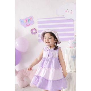 NBAN (6M-6Y) Đầm tầng cổ yếm bé gái Kẹo Ngọt thời trang cho bé gái dễ mặc, đi học đi chơi-CANDY5.25