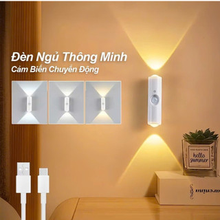 Đèn Cảm Biến Chuyển Động Sạc USB – Đèn Ngủ Treo Tường Thông Minh, Chiếu Sáng Tự Động Tiết Kiệm Điện