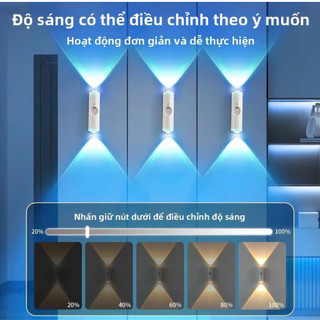 Đèn Cảm Biến Chuyển Động Sạc USB – Đèn Ngủ Treo Tường Thông Minh, Chiếu Sáng Tự Động Tiết Kiệm Điện