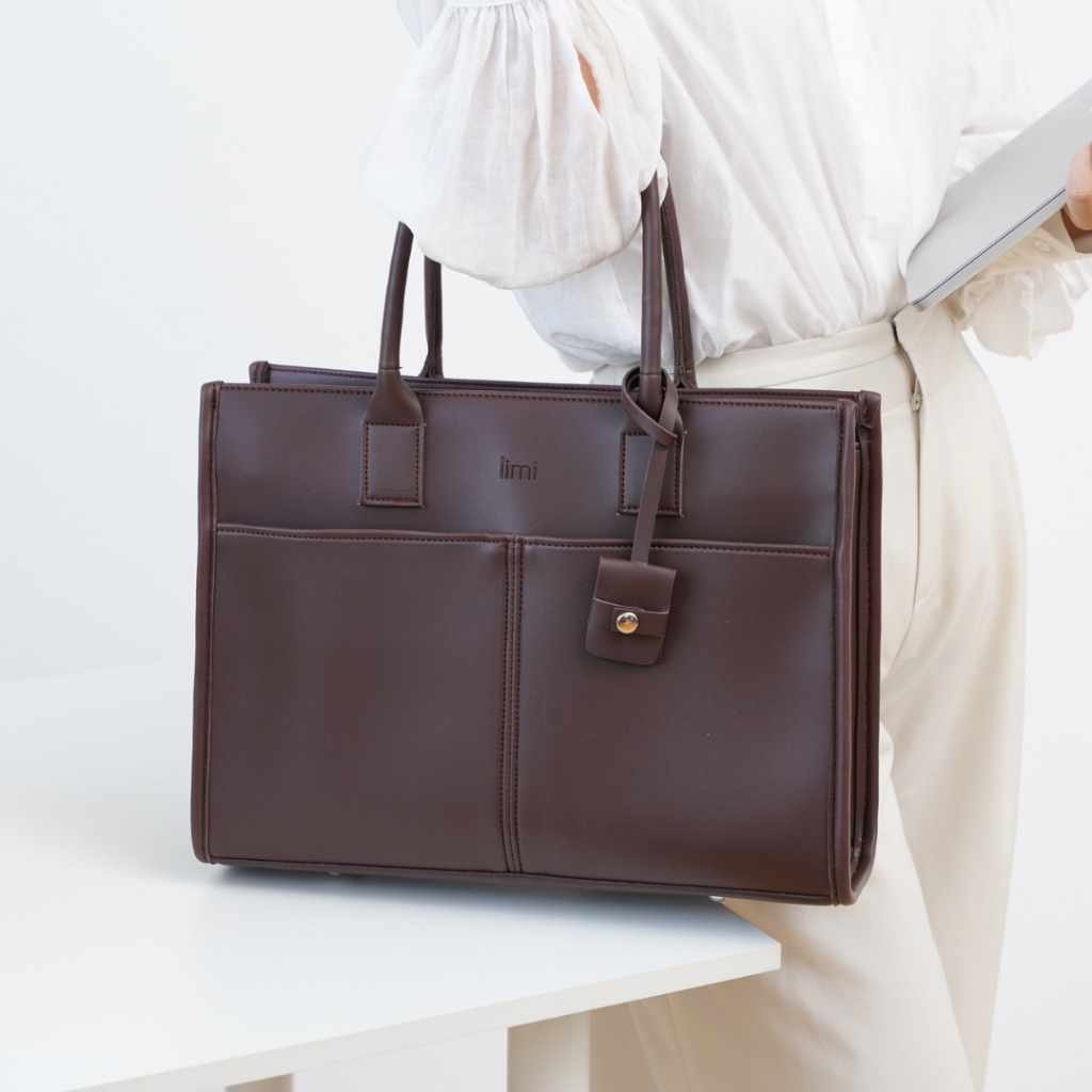 Túi Công Sở LIMI (7 màu) Ngăn Laptop Riêng Tote Da Nữ Đựng Lap 15 inch đi làm đi dạy (LILY) | BigBuy360 - bigbuy360.vn