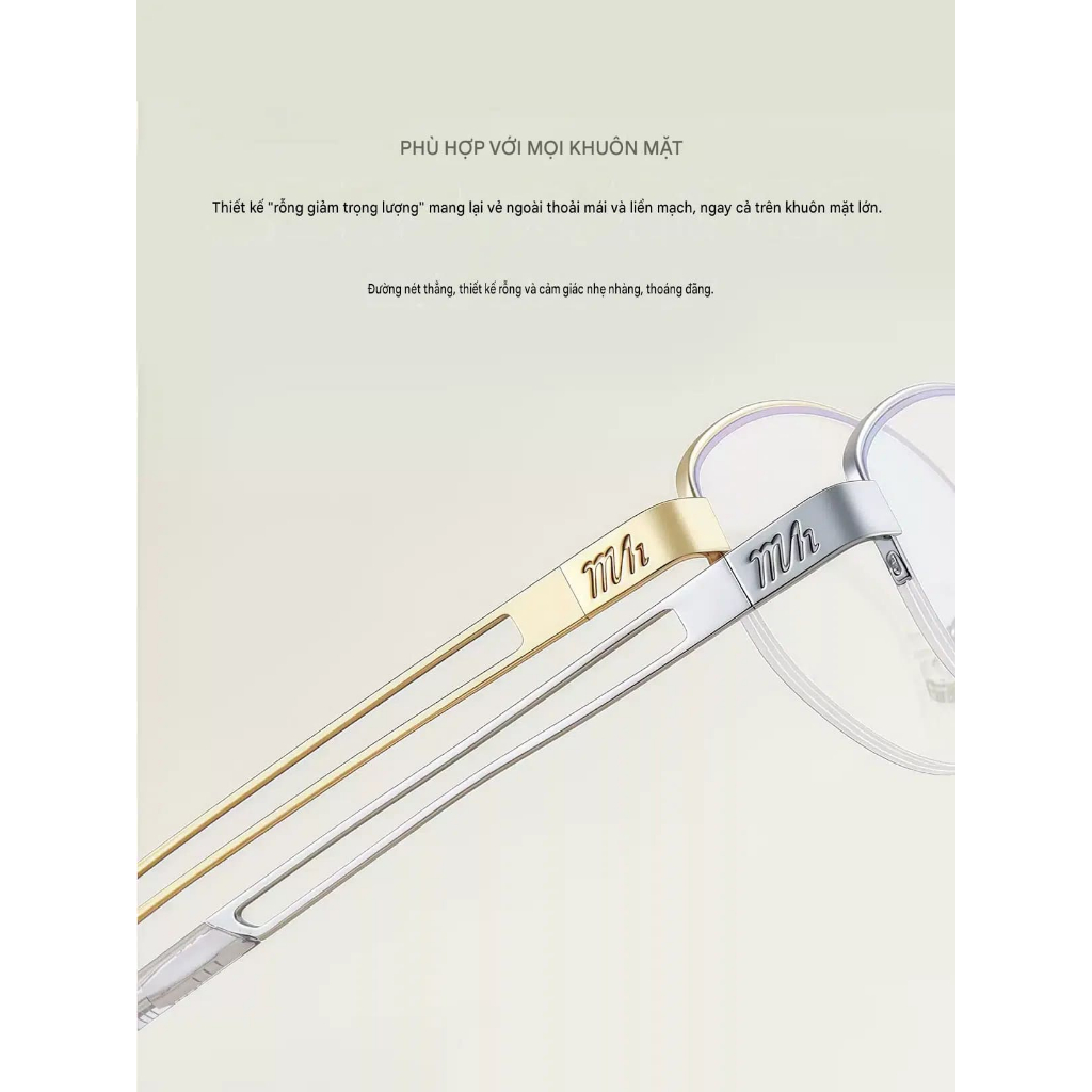 Kính Mắt Thời Trang MOCO 2502 Form Oval Chống Ánh Sáng Xanh, Kính Nửa Vành Lắp Cận Hợp Mọi Dáng Mặt