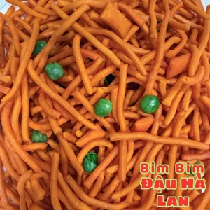 Snack Bim Bim Que Cay Đậu Hà Lan Ăn Liền, Giòn Rụm Đậm Vị Đồ Ăn Vặt Hot Trend