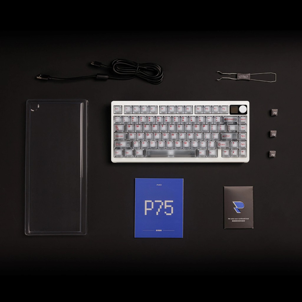 [CHÍNH HÃNG] Bàn phím cơ PMO P75 - Layout 75%, Có Núm Xoay, Màn hình Dot-Matrix - UNI OFFICAL STORE | BigBuy360 - bigbuy360.vn