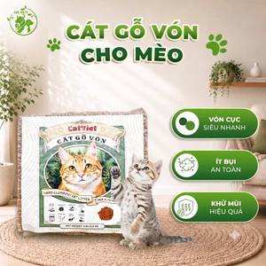 Cát Gỗ Vón Cho Mèo 4,5L – Cát Vệ Sinh Mèo Ít Bụi, Khử Mùi Tốt, Organic 100%