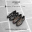 Dép rọ Da bò Lemans Buckle Sandal BK5.01 - Đen - đế Mckay cao 2.2cm bảo hành chính hãng 24 tháng