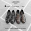 Dép rọ Da bò Lemans Buckle Sandal BK5.01 - Đen - đế Mckay cao 2.2cm bảo hành chính hãng 24 tháng