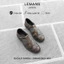 Dép rọ Da bò Lemans Buckle Sandal BK5.01 - Đen - đế Mckay cao 2.2cm bảo hành chính hãng 24 tháng
