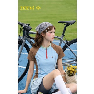 ZEENi Áo thun 100% cotton, kháng khuẩn 7A, dáng ôm, tay ngắn, thích hợp cho nữ chạy bộ và đạp xe.