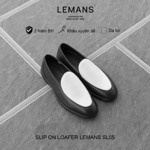 Lemans SL05, giày lười da bò nappa, đế êm chân, giày công sở trẻ trung, bảo hành chính hãng 24 tháng