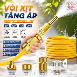 Vòi Nước Tăng Áp 3 Chế Độ Kích Thước 5m - 10m - 15m - 20m Phù Hợp Rửa Xe Tưới Cây Tiện Lợi
