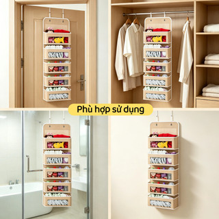[Quà tặng: Móc treo + Giao nhanh] Túi Treo Tường Cửa Tủ Quần Áo 2/3/4/5 Tầng Đa Năng Đựng Đồ Tiện Lợi Không Cần Khoan