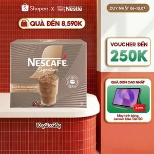 Cà phê sữa NESCAFÉ Signature Hộp 10 gói THƠM NỒNG VỊ ĐẬM