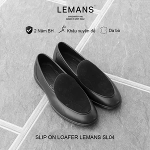 Lemans SL5.04, giày lười da bò nappa, đế êm chân, giày công sở trẻ trung, bảo hành chính hãng 24 tháng