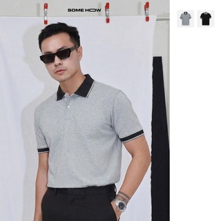 [N] Áo Polo Regular Premium Black Gray, Chất Vải Cá Sấu Thoải Mái, PL0204, SOME HOW STORE