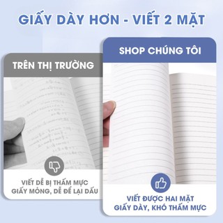 Sổ tay A5 kẻ ngang combo 10 quyển giấy trắng mịn ghi chép tiết kiệm cho học sinh văn phòng giá rẻ