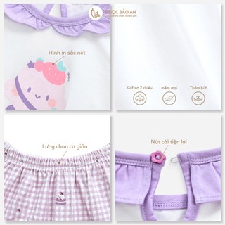 NBAN (6M-6Y) Set áo váy bé gái Kẹo Dâu cotton thoáng mát dễ mặc đi học đi chơi - CANDY5.25