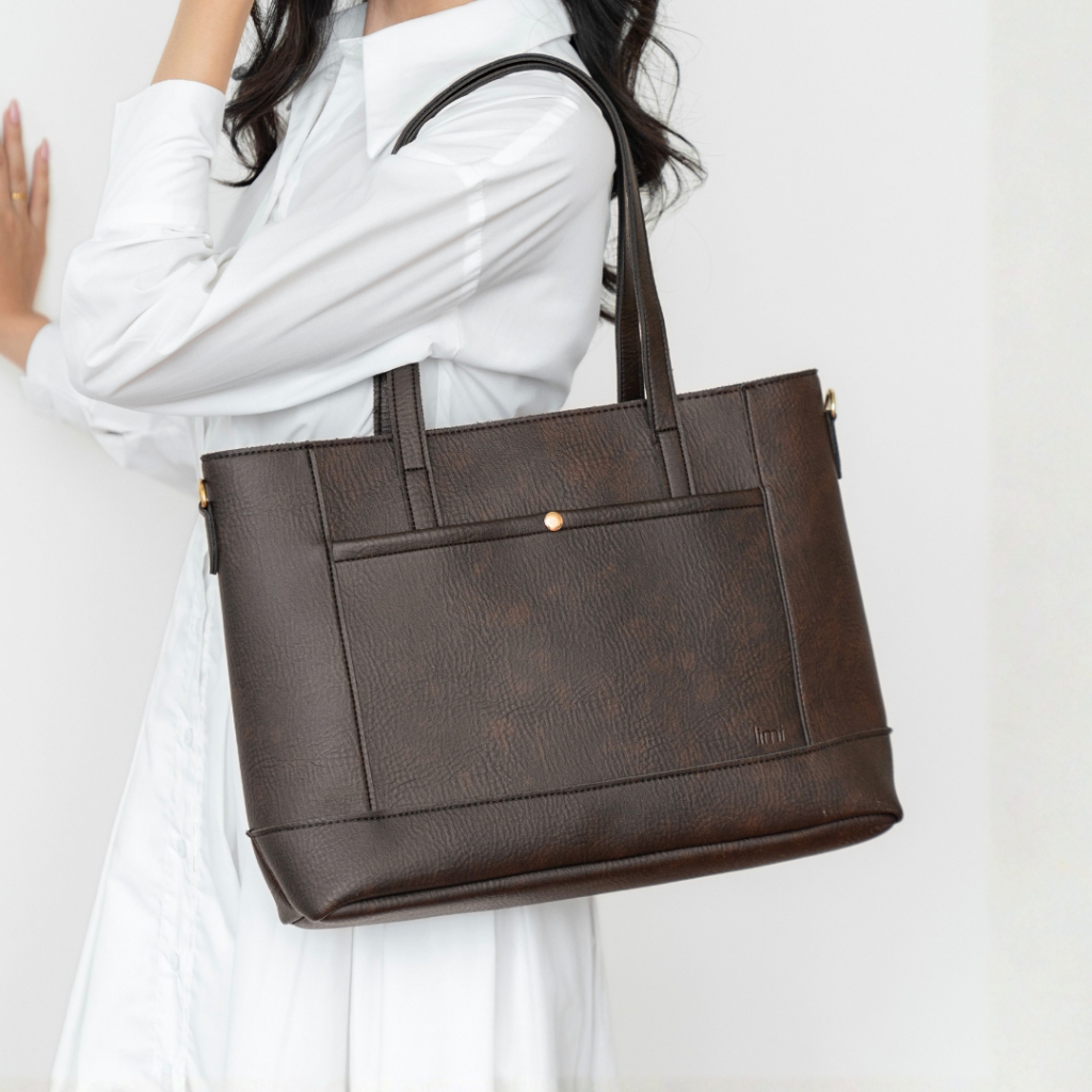 Túi xách công sở nữ LIMI (4 màu) tote da đựng laptop 15.6inch đi làm học to giáo viên (LINDA) | BigBuy360 - bigbuy360.vn