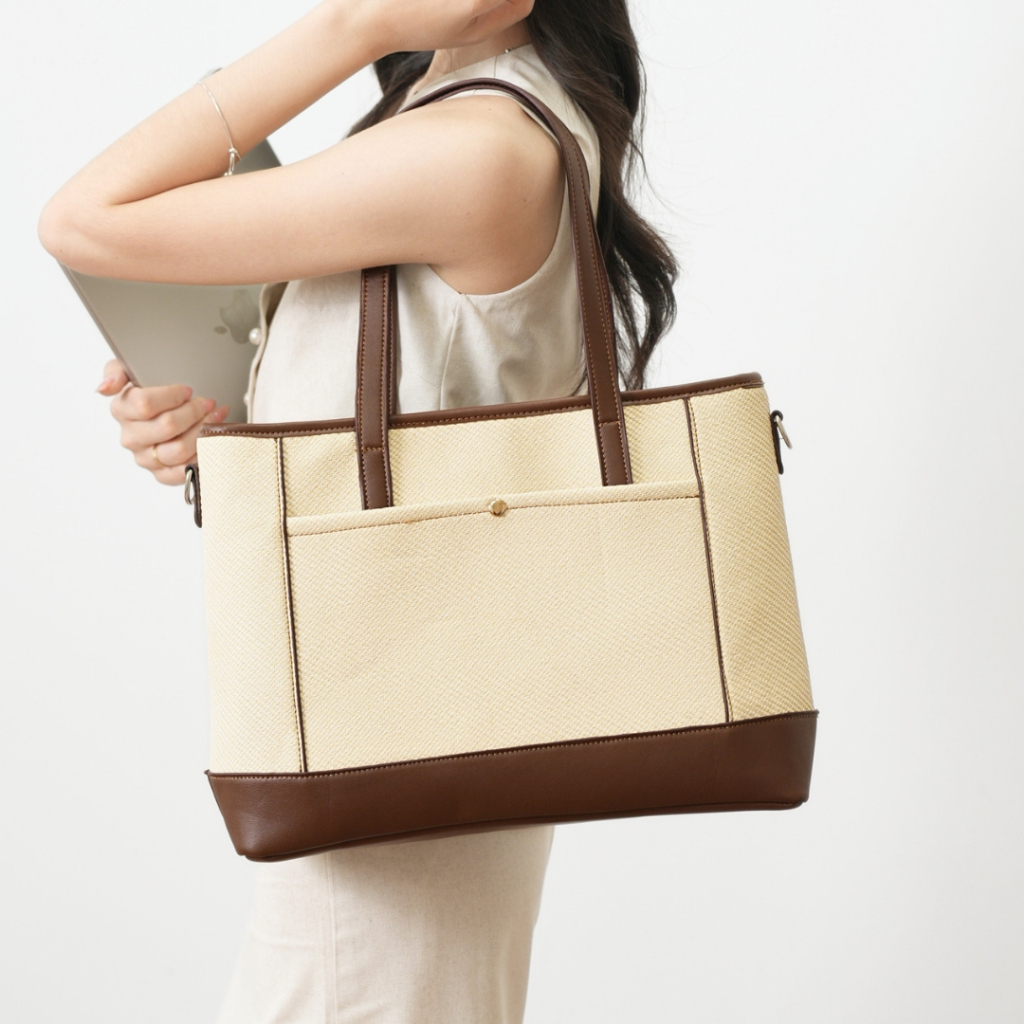 Túi xách công sở nữ LIMI (4 màu) tote da đựng laptop 15.6inch đi làm học to giáo viên (LINDA) | BigBuy360 - bigbuy360.vn