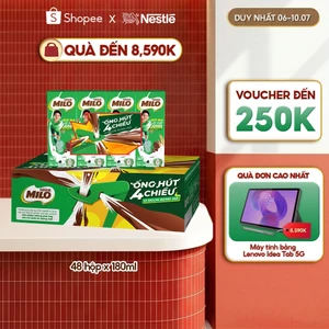 Sữa lúa mạch Nestlé MILO thùng 12 x 180ml (12x4x180ml)