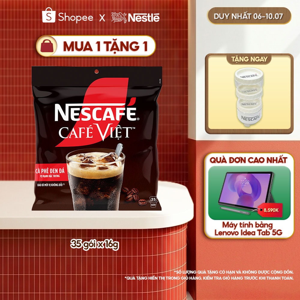 Cà phê đen hòa tan NESCAFE Café Việt (Túi 35 gói x 16g)