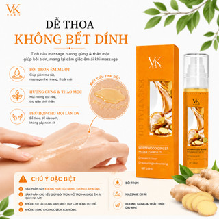 Tinh Dầu Massage Body Gừng Ngải Cứu VEKO 100ml - Massage Thư Giãn, Làm Dịu Nhẹ, Chăm Sóc Cơ Thể