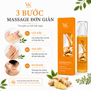 Tinh Dầu Massage Body Gừng Ngải Cứu VEKO 100ml - Massage Thư Giãn, Làm Dịu Nhẹ, Chăm Sóc Cơ Thể