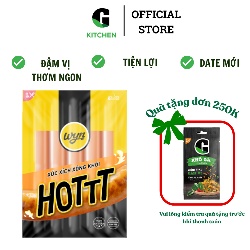 Xúc xích xông khói HOTTT WYN G Kitchen 450g [Giao nội thành HCM]